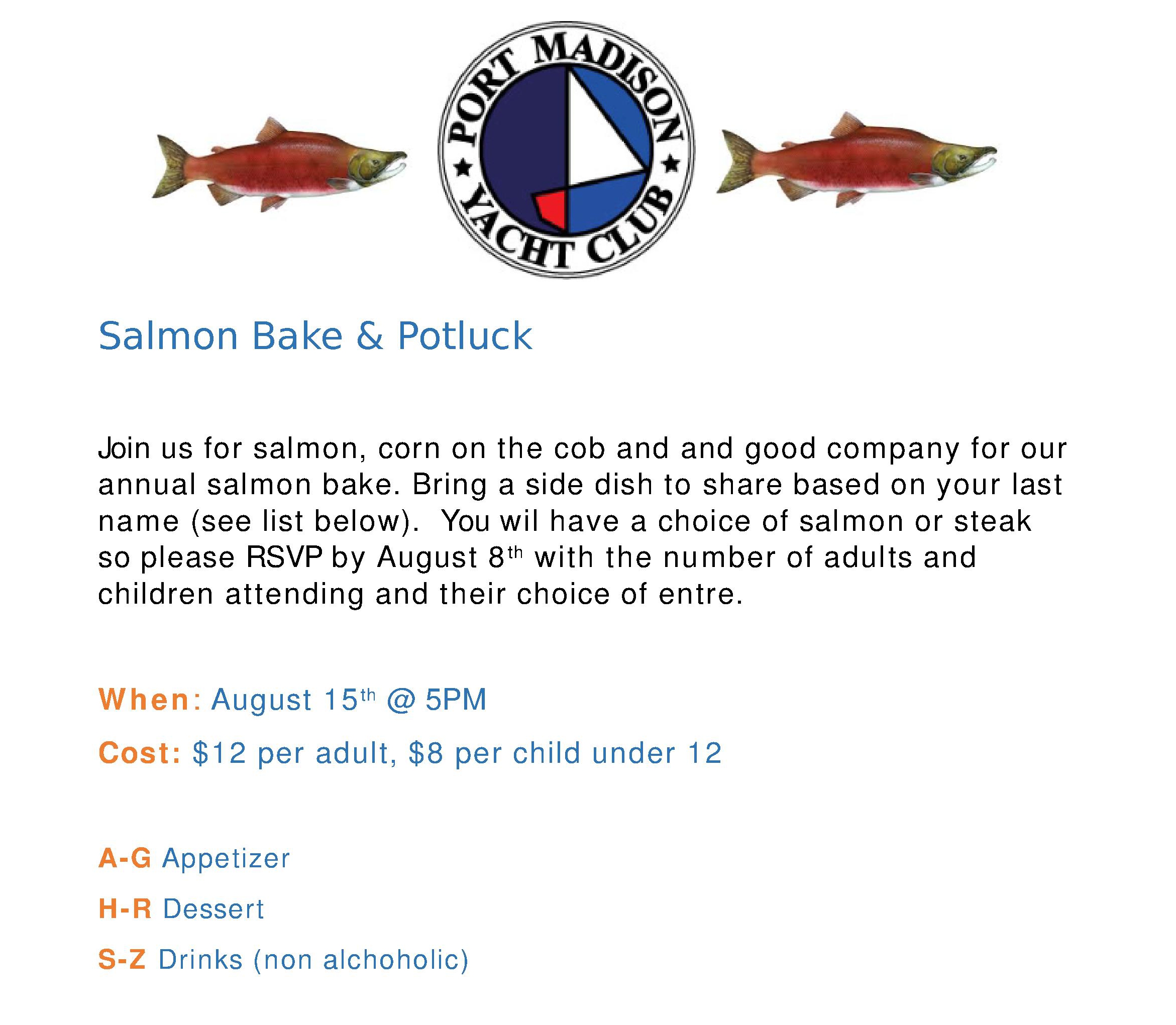 Salmon Bake Flyer